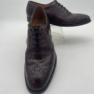 Johnston & Murphy Aristocraft Cordovan Leather Wingtip Oxford Shoe 9.5 USA
